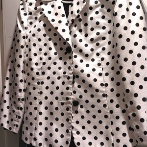 Black n White Polka Dot Blazer